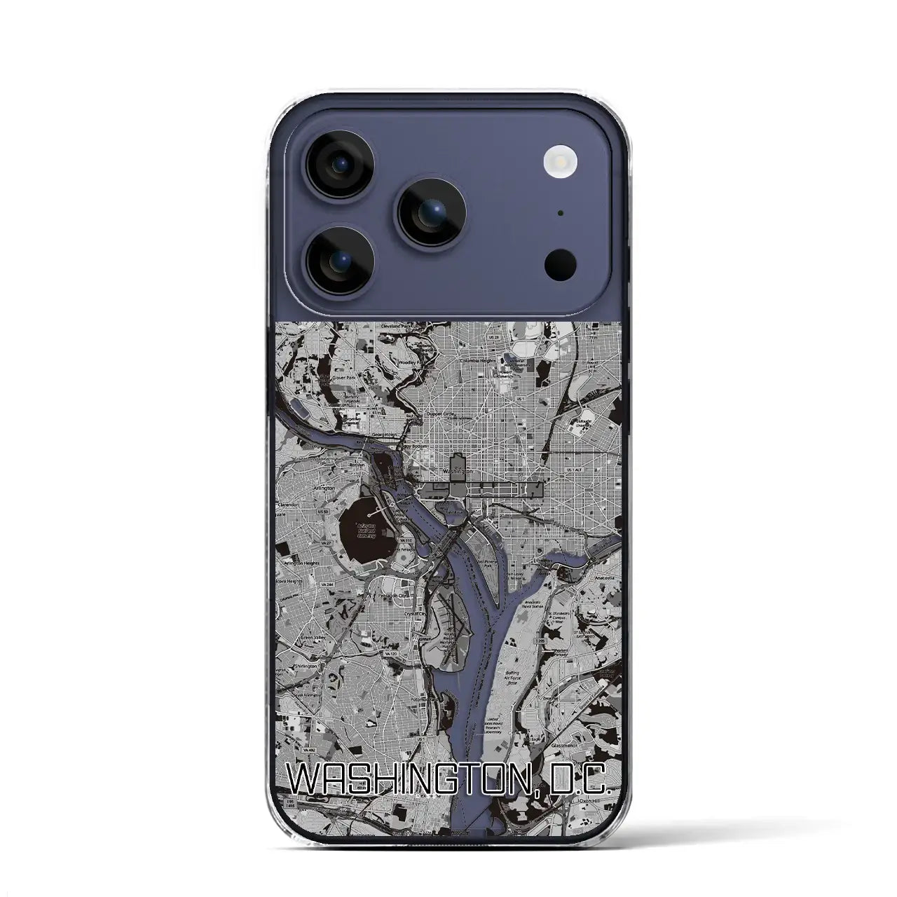 【ワシントンD.C.（アメリカ）】地図柄iPhoneケース（クリアタイプ）