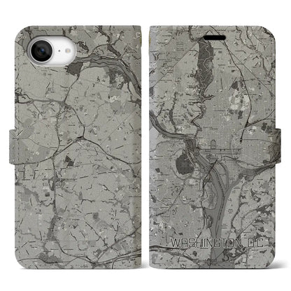 【ワシントンD.C.（アメリカ）】地図柄iPhoneケース（手帳タイプ）