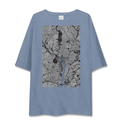 【ワシントンD.C.（アメリカ）】地図柄ビッグシルエットTシャツ