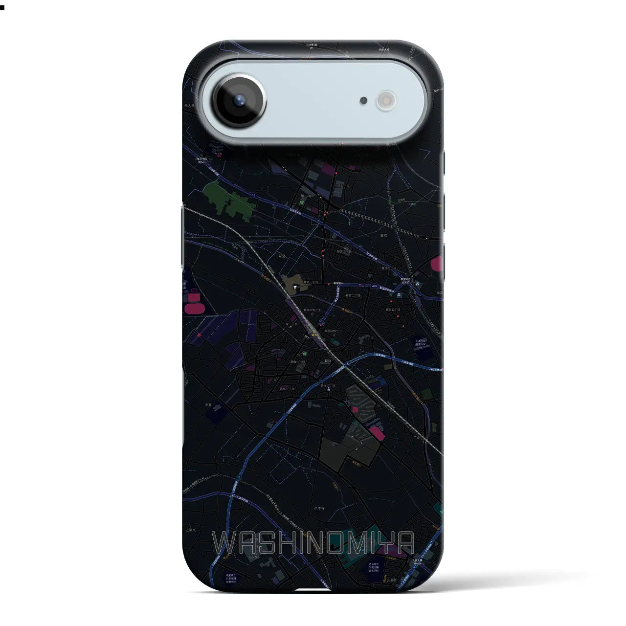 【鷲宮（埼玉県）】地図柄iPhoneケース（バックカバータイプ）