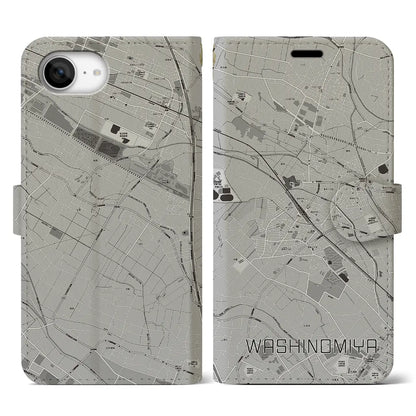 【鷲宮（埼玉県）】地図柄iPhoneケース（手帳タイプ）