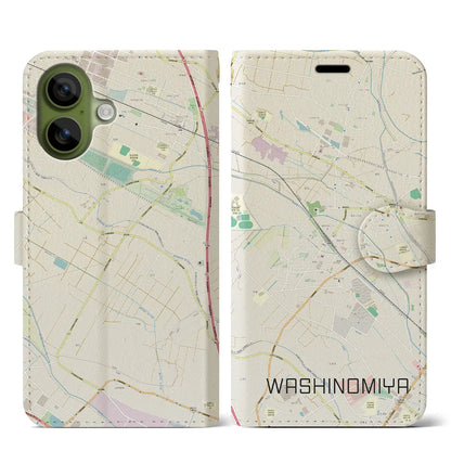 【鷲宮（埼玉県）】地図柄iPhoneケース（手帳タイプ）