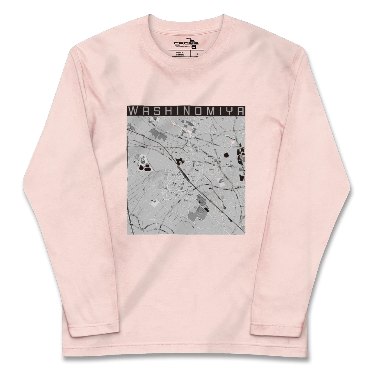 【鷲宮（埼玉県）】地図柄ロングスリーブTシャツ