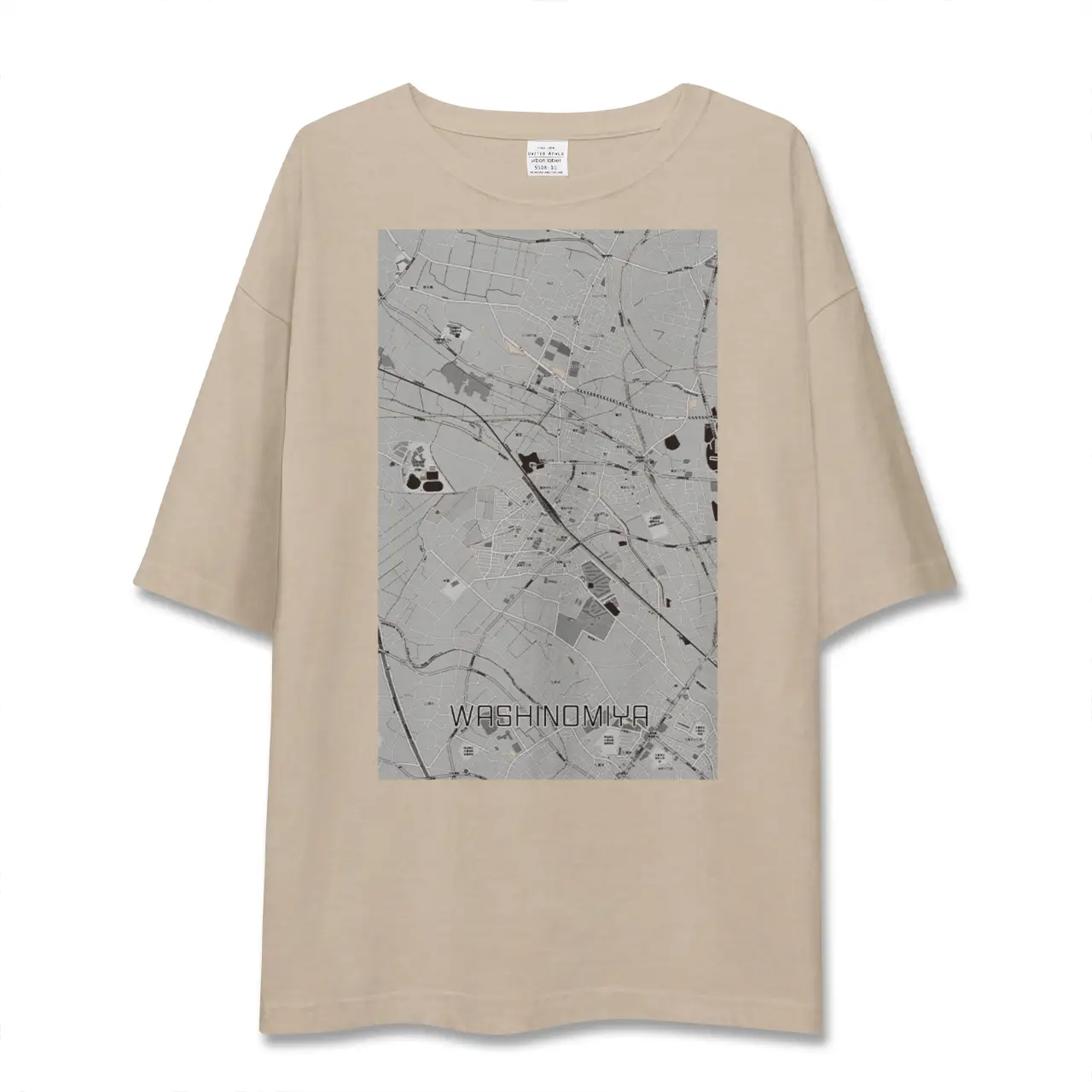 【鷲宮（埼玉県）】地図柄ビッグシルエットTシャツ