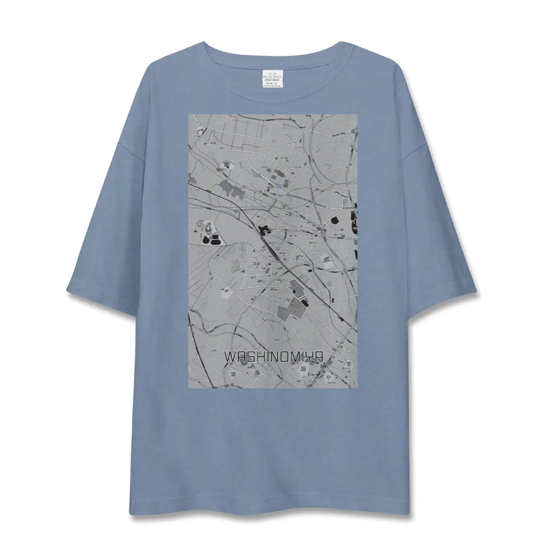 【鷲宮（埼玉県）】地図柄ビッグシルエットTシャツ