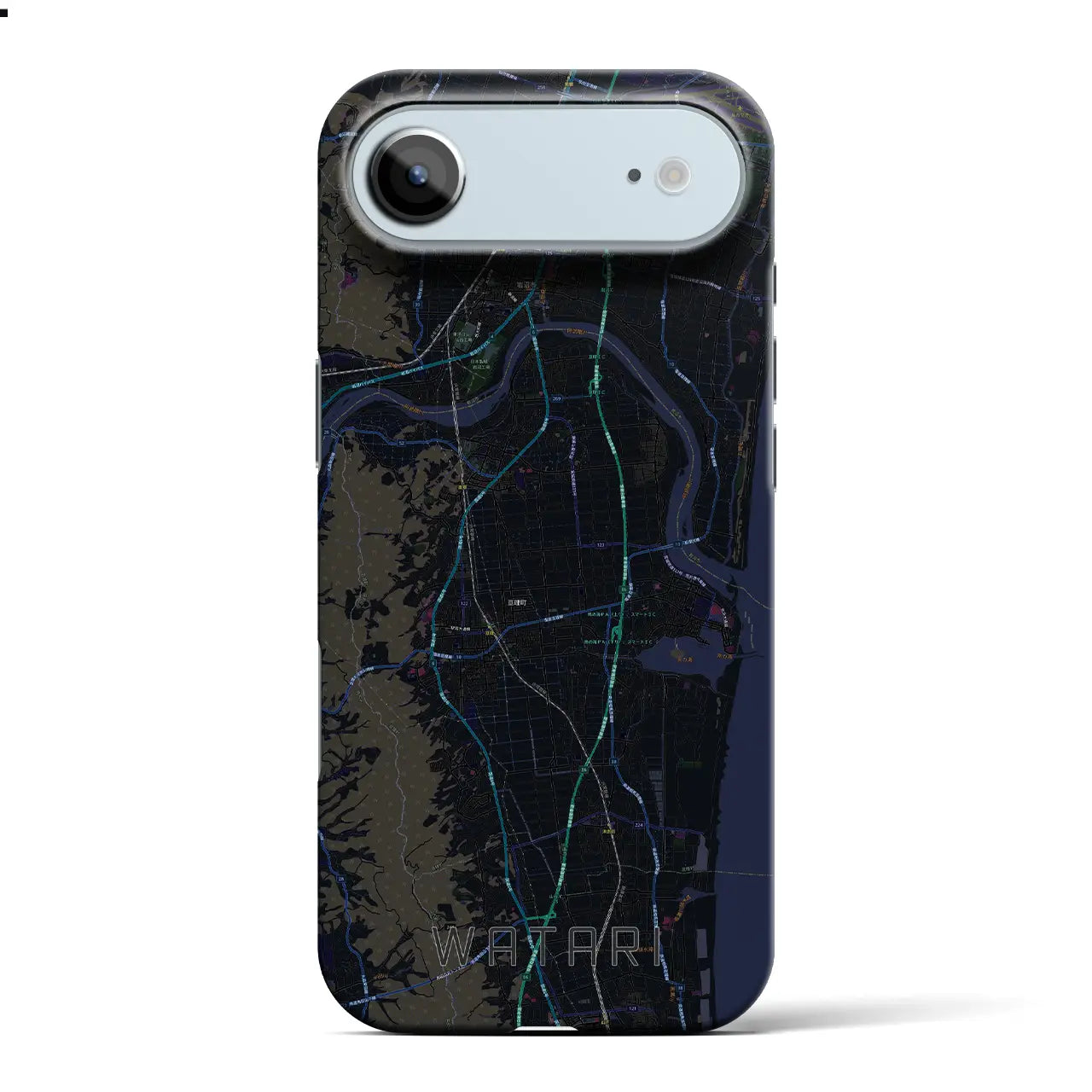 【亘理（宮城県）】地図柄iPhoneケース（バックカバータイプ）