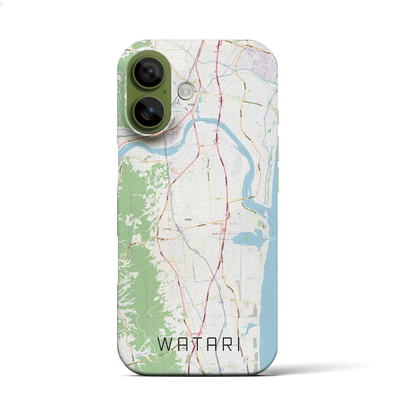 【亘理（宮城県）】地図柄iPhoneケース（バックカバータイプ）