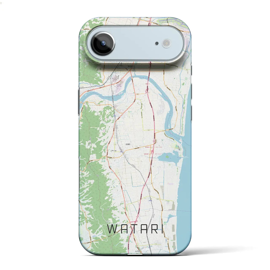 【亘理（宮城県）】地図柄iPhoneケース（バックカバータイプ）ブラック・iPhone 17 Pro Max 用