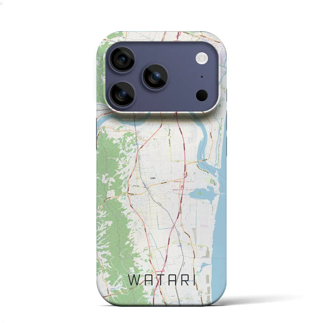 【亘理（宮城県）】地図柄iPhoneケース（バックカバータイプ）