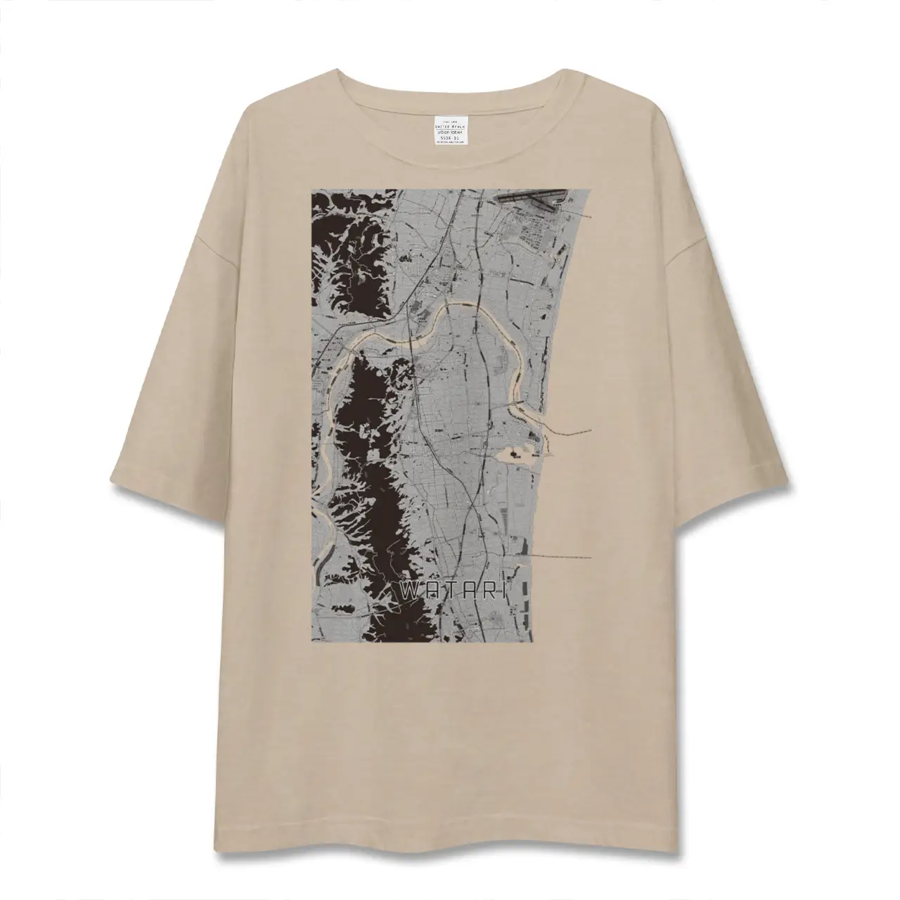 【亘理（宮城県）】地図柄ビッグシルエットTシャツ