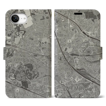 【ウェンブリー（イギリス）】地図柄iPhoneケース（手帳タイプ）