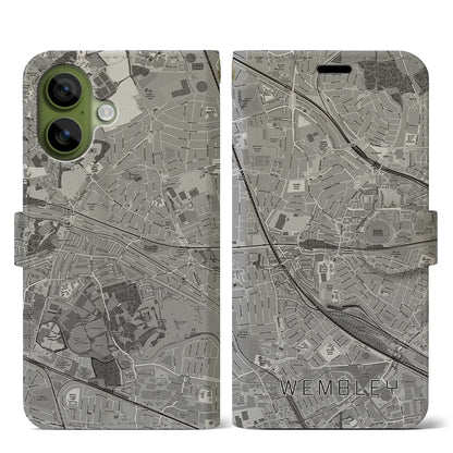 【ウェンブリー（イギリス）】地図柄iPhoneケース（手帳タイプ）