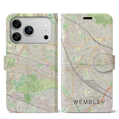 【ウェンブリー（イギリス）】地図柄iPhoneケース（手帳タイプ）