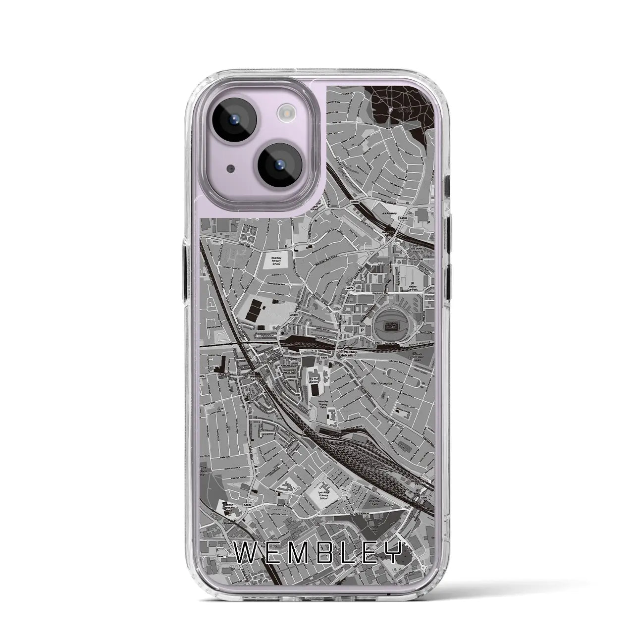 【ウェンブリー（イギリス）】地図柄iPhoneケース（MagSafeタイプ）