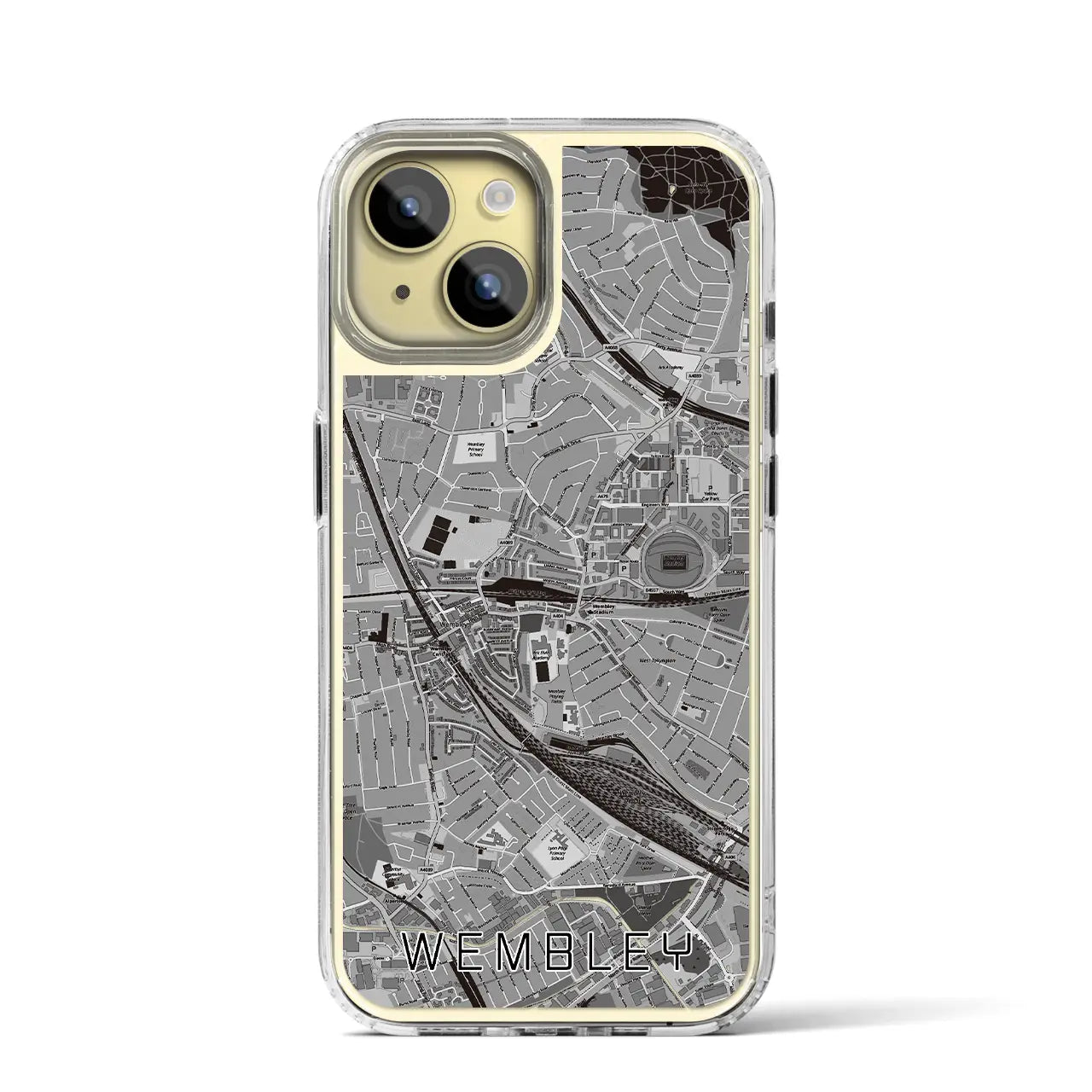 【ウェンブリー（イギリス）】地図柄iPhoneケース（MagSafeタイプ）
