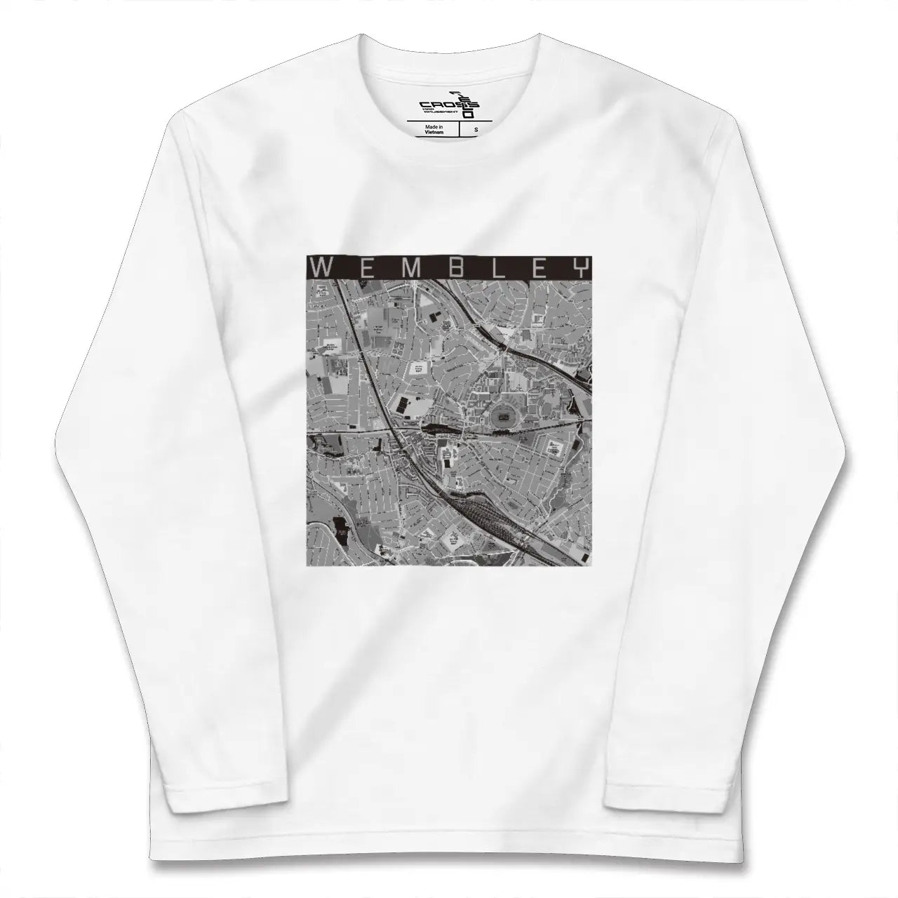 【ウェンブリー（イギリス）】地図柄ロングスリーブTシャツ