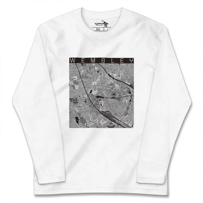 【ウェンブリー（イギリス）】地図柄ロングスリーブTシャツ