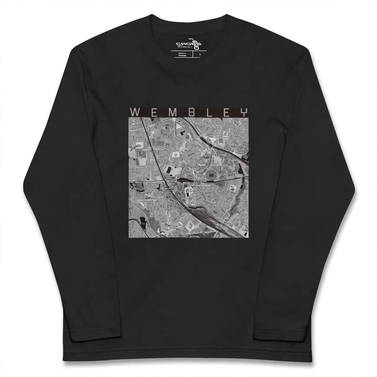 【ウェンブリー（イギリス）】地図柄ロングスリーブTシャツ