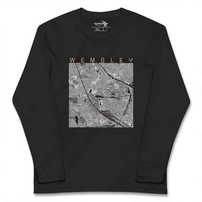 【ウェンブリー（イギリス）】地図柄ロングスリーブTシャツ