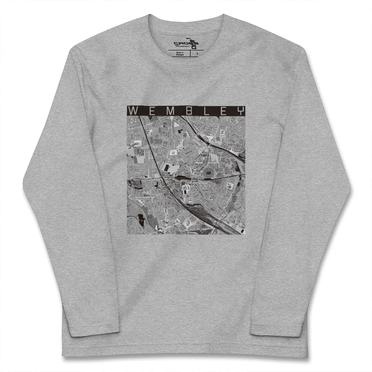 【ウェンブリー（イギリス）】地図柄ロングスリーブTシャツ
