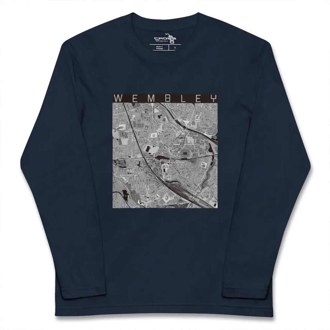 【ウェンブリー（イギリス）】地図柄ロングスリーブTシャツ