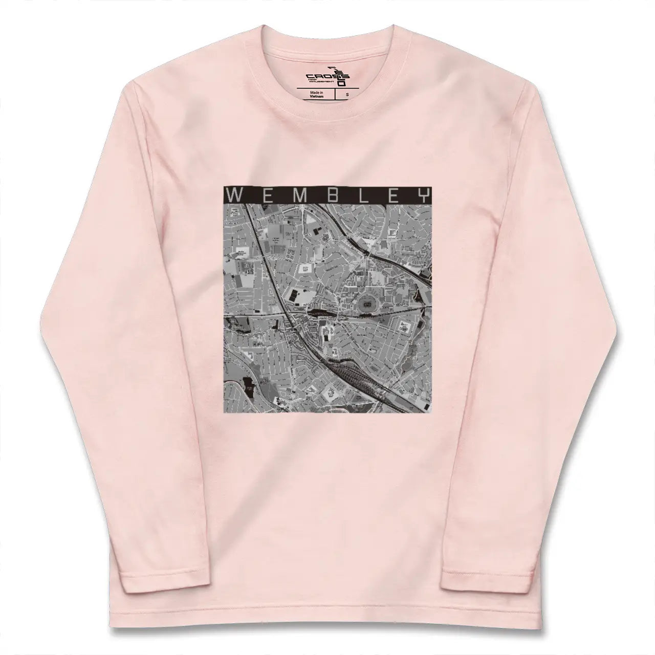 【ウェンブリー（イギリス）】地図柄ロングスリーブTシャツ