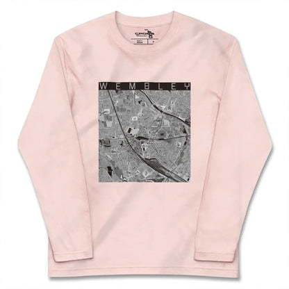【ウェンブリー（イギリス）】地図柄ロングスリーブTシャツ