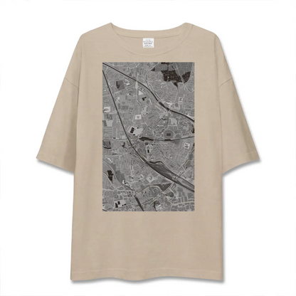 【ウェンブリー（イギリス）】地図柄ビッグシルエットTシャツ