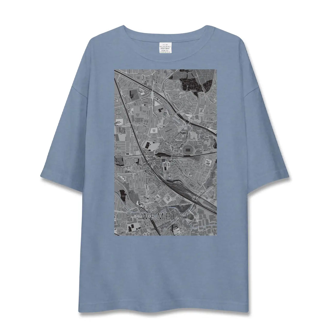 【ウェンブリー（イギリス）】地図柄ビッグシルエットTシャツ