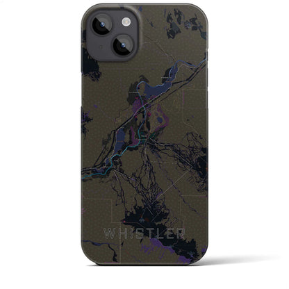 【ウィスラー（カナダ）】地図柄iPhoneケース（バックカバータイプ）