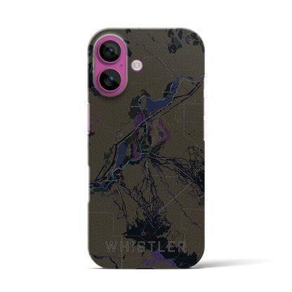 【ウィスラー（カナダ）】地図柄iPhoneケース（バックカバータイプ）