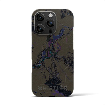 【ウィスラー（カナダ）】地図柄iPhoneケース（バックカバータイプ）