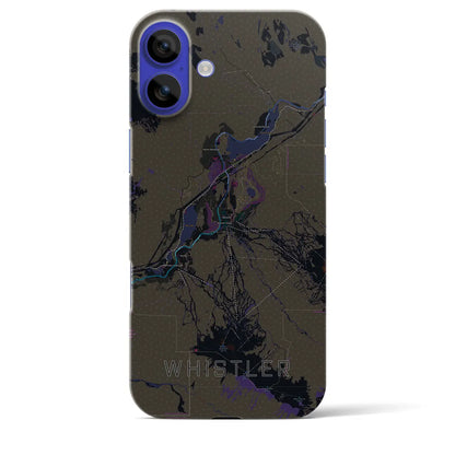 【ウィスラー（カナダ）】地図柄iPhoneケース（バックカバータイプ）