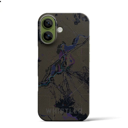 【ウィスラー（カナダ）】地図柄iPhoneケース（バックカバータイプ）