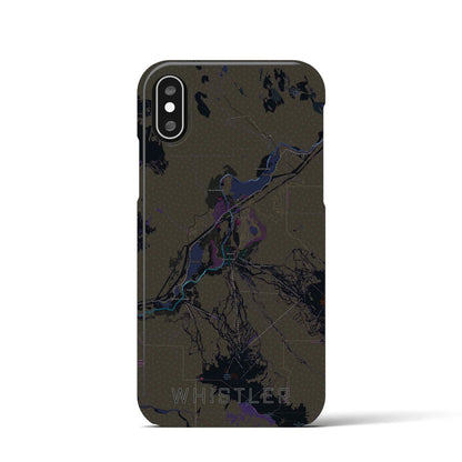 【ウィスラー（カナダ）】地図柄iPhoneケース（バックカバータイプ）