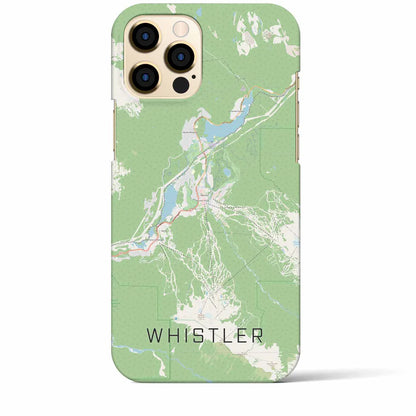 【ウィスラー（カナダ）】地図柄iPhoneケース（バックカバータイプ）