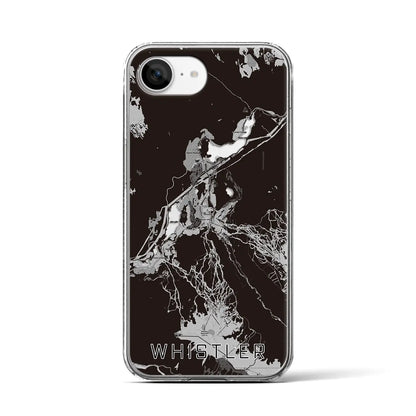 【ウィスラー（カナダ）】地図柄iPhoneケース（クリアタイプ）