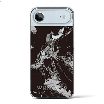 【ウィスラー（カナダ）】地図柄iPhoneケース（クリアタイプ）