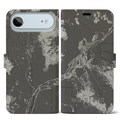 【ウィスラー（カナダ）】地図柄iPhoneケース（手帳タイプ）