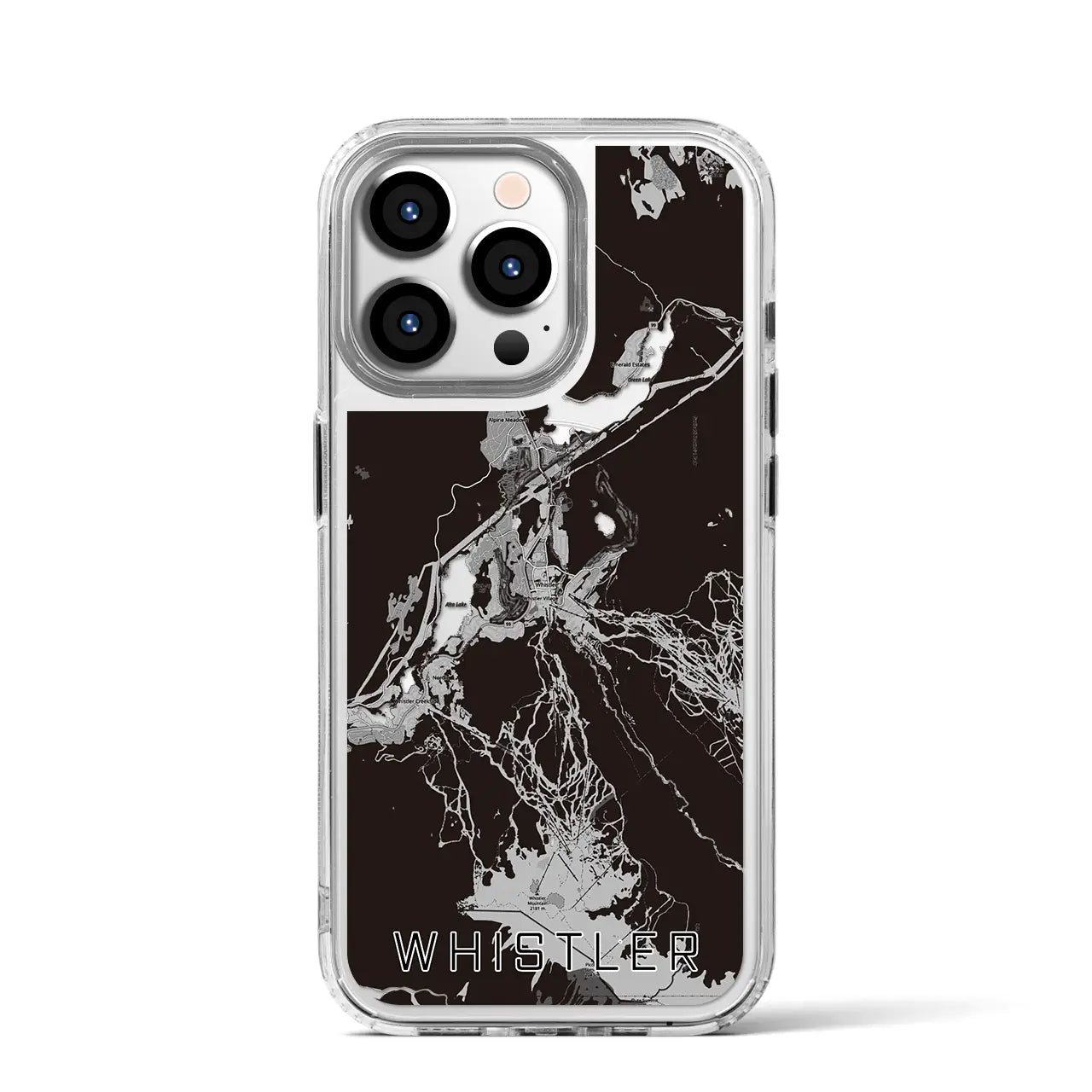 【ウィスラー（カナダ）】地図柄iPhoneケース（MagSafeタイプ）