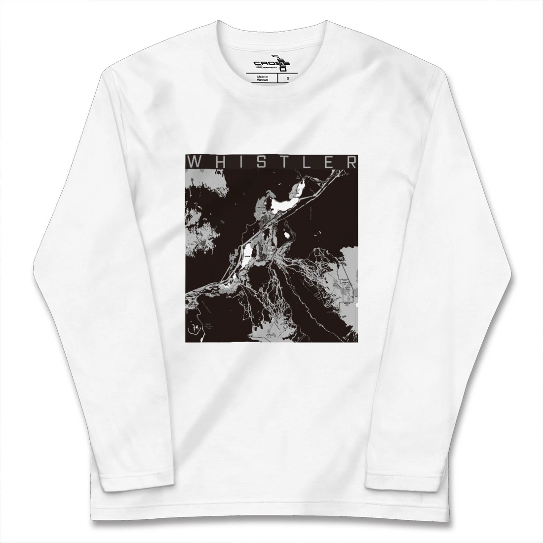 【ウィスラー(カナダ)】地図柄ロングスリーブTシャツ