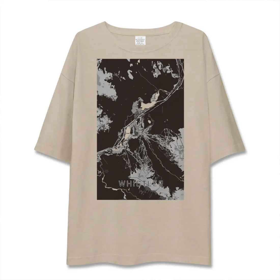 【ウィスラー（カナダ）】地図柄ビッグシルエットTシャツ