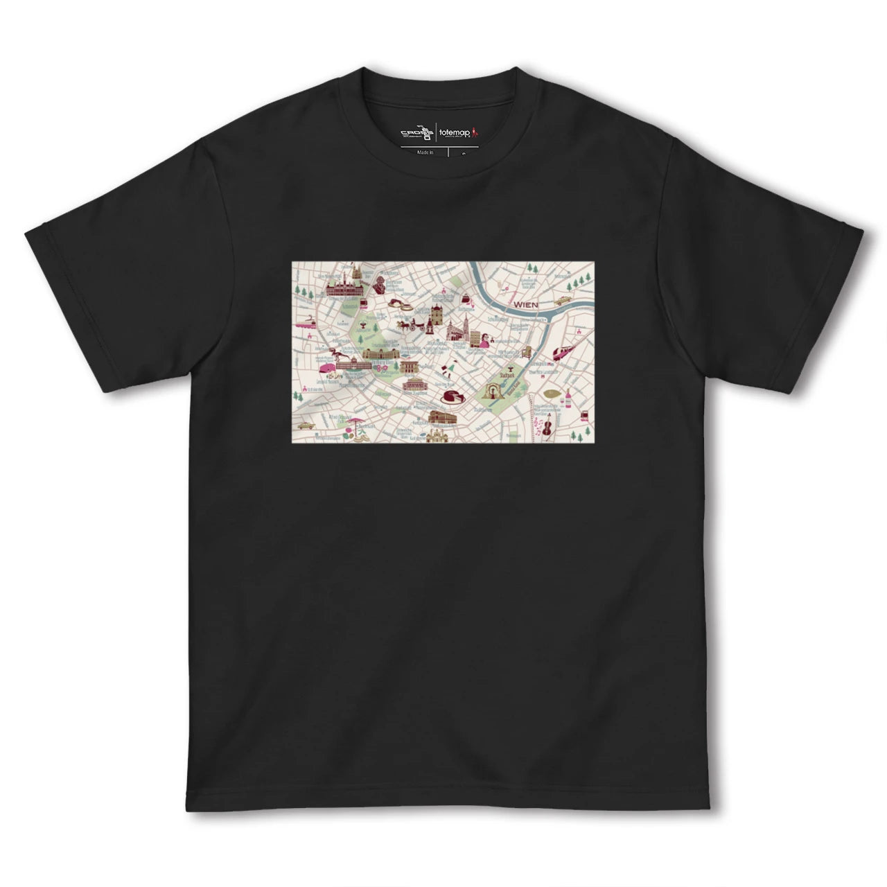 【ウィーン2（オーストリア）】イラストマップTシャツ