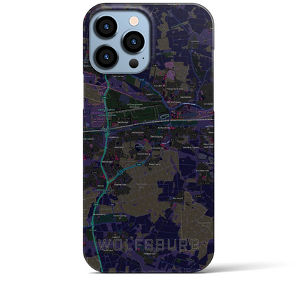 【ヴォルフスブルク（ドイツ）】地図柄iPhoneケース（バックカバータイプ）