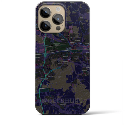 【ヴォルフスブルク（ドイツ）】地図柄iPhoneケース（バックカバータイプ）