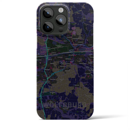 【ヴォルフスブルク（ドイツ）】地図柄iPhoneケース（バックカバータイプ）