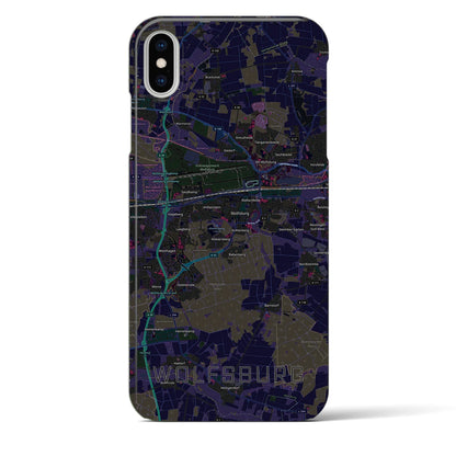 【ヴォルフスブルク（ドイツ）】地図柄iPhoneケース（バックカバータイプ）