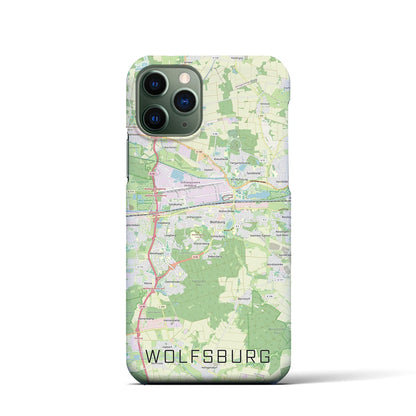 【ヴォルフスブルク（ドイツ）】地図柄iPhoneケース（バックカバータイプ）