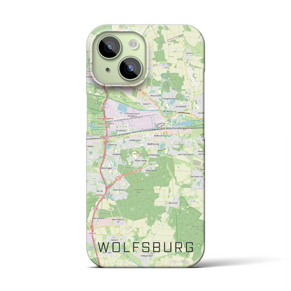 【ヴォルフスブルク（ドイツ）】地図柄iPhoneケース（バックカバータイプ）