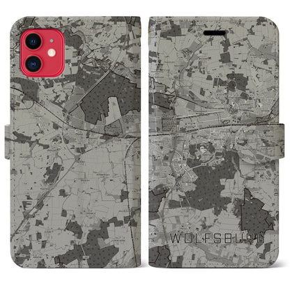 【ヴォルフスブルク（ドイツ）】地図柄iPhoneケース（手帳タイプ）